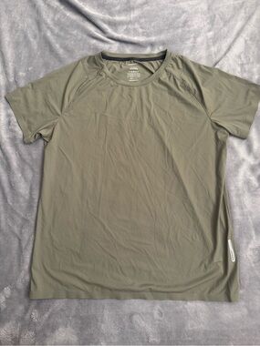 Alphalete Proflex Tee Tactical Olive Raglan Performance Workout Shirt M